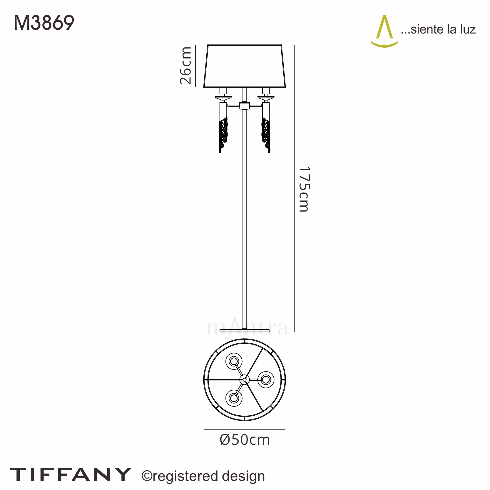 Tiffany Polished Chrome Crystal Floor Lamps Mantra Shaded Floor Lamps